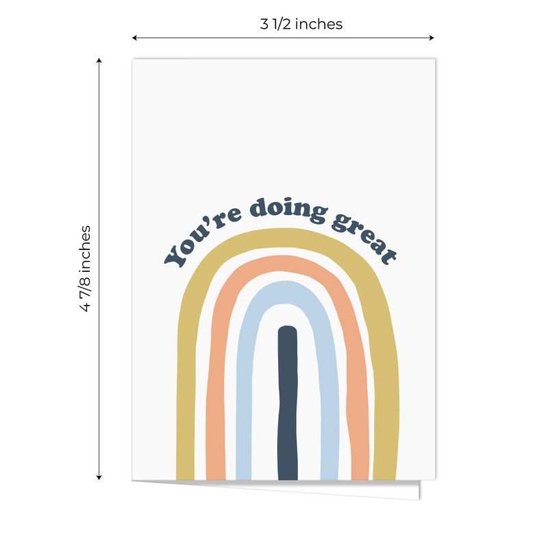 Canopy Street Encouraging & Inspirational Retro Greeting Cards / 24 All Occasion Vintage Aesthetic Note Cards With White Envelopes / 6 Motivational Designs / 3 1/2" x 4 7/8" Card Pack - Image 5